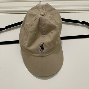 Polo Ralph Lauren Tan Cap with Navy Logo